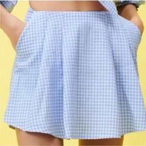Zara gingham matching set skort